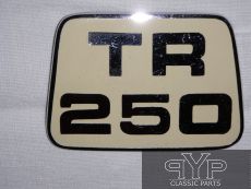 Emblem Motorhaube Triumph TR250, Originalteil, gebraucht